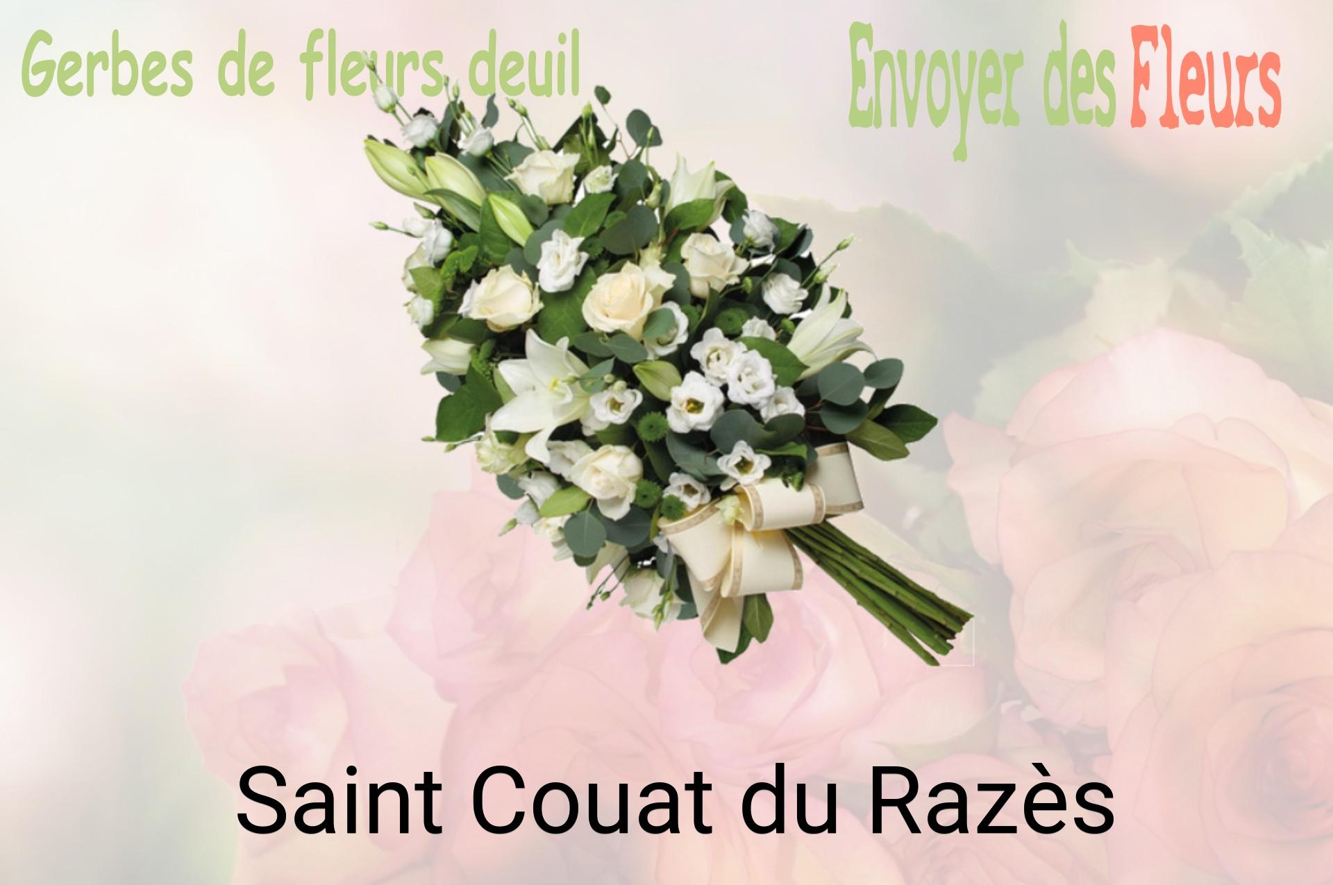 Gerbe de fleurs de deuil livrée à Saint-Couat-du-Razès